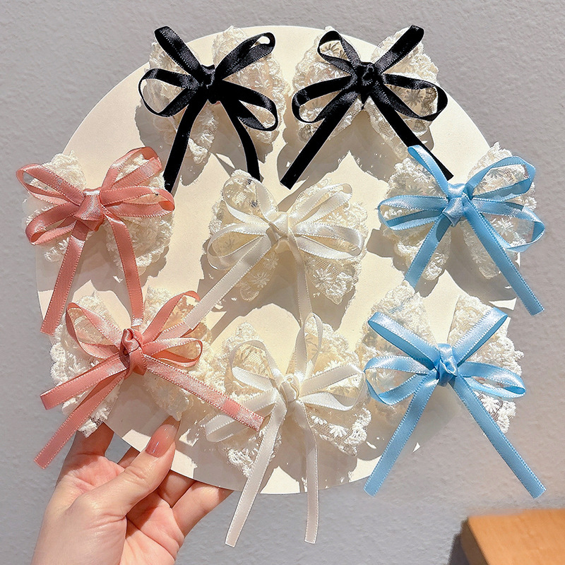 Lace Ribbon Trim - 2 forcine per capelli eleganti con