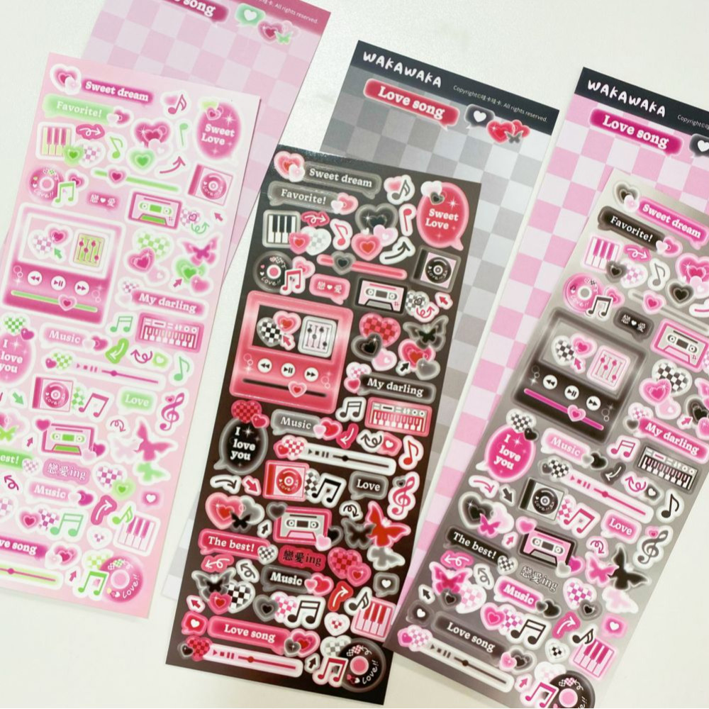 Glitter Vinyl Roll - SCRAPBOOK Musica ADESIVO Decorativo Coreano FAI