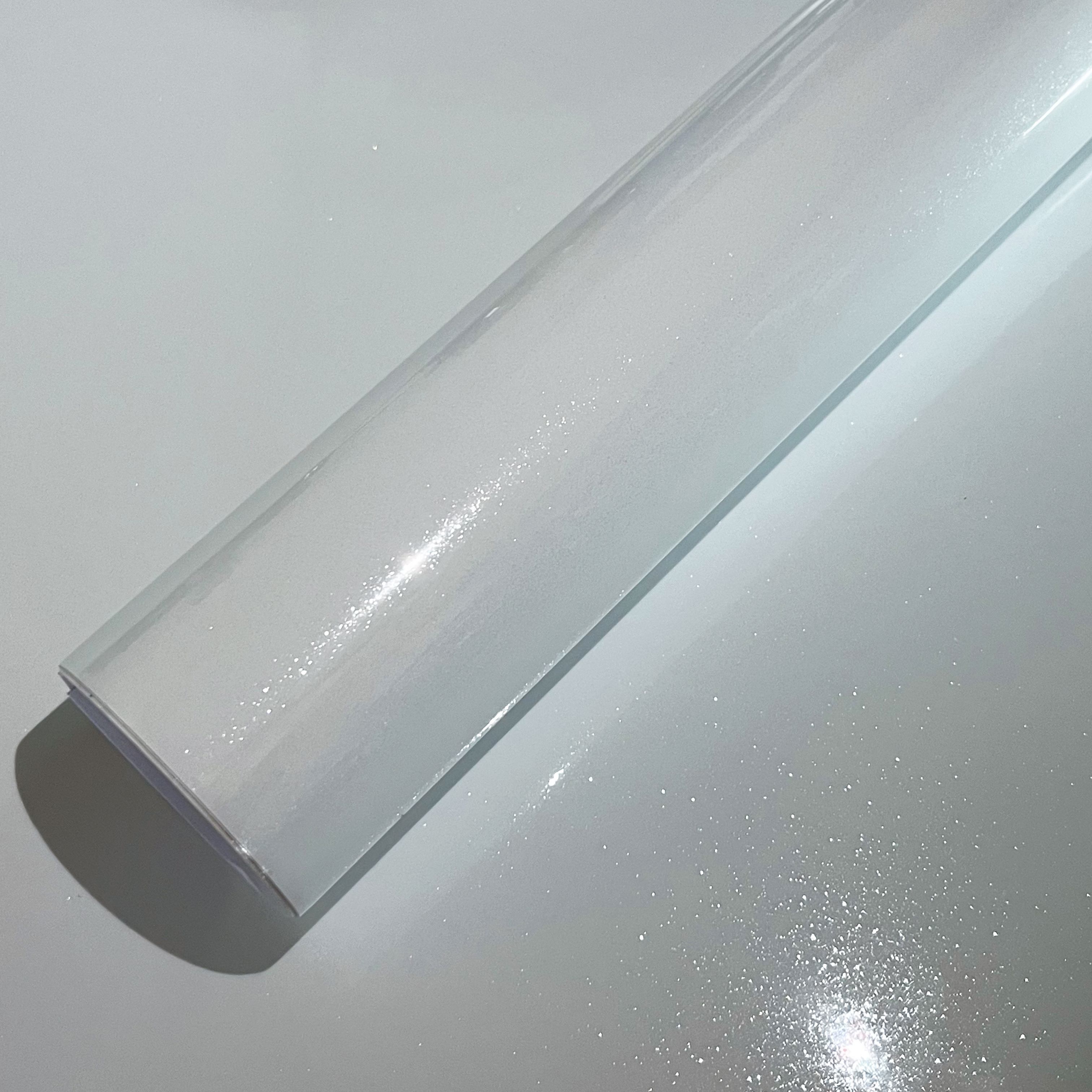 Glitter Vinyl Roll - PET ultra lucido bianco perla glitter