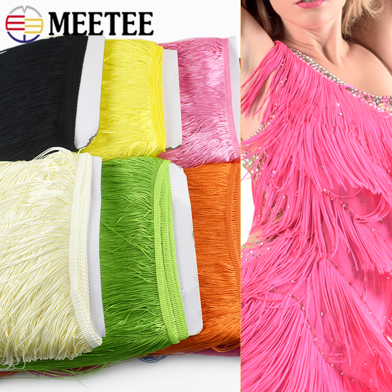 Beaded Trim Fringe - 5/10 Iarde di Frange con Nappine