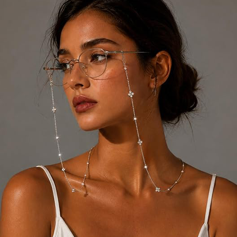 Pearl Trim Chain - Catenella per Occhiali da Sole con