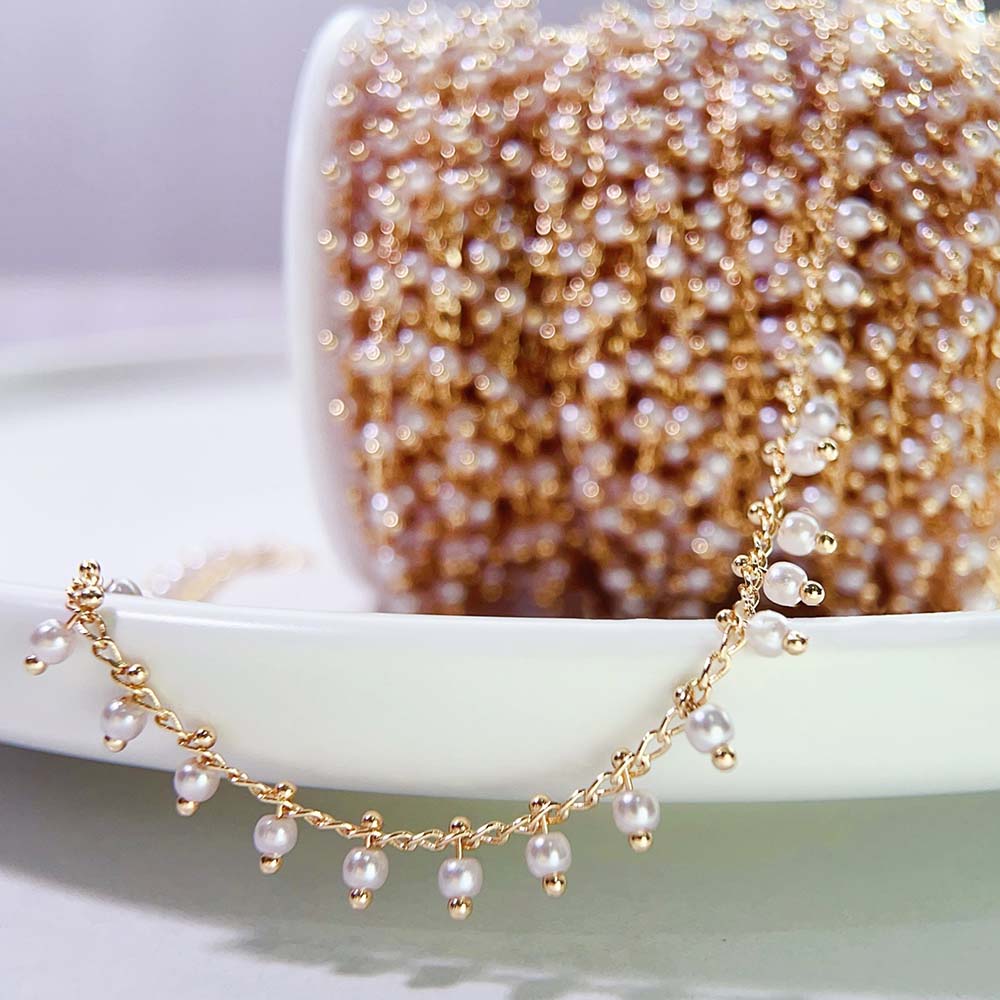 Pearl Trim Chain - 0.5M 1M Imitazione Perla Palla di