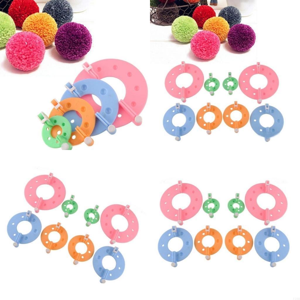 Pom Pom Maker Tool - F19B 4 pezzi Pompon Maker Fluff