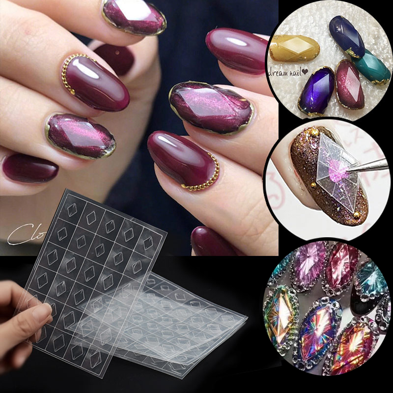 Glitter Vinyl Roll - 1 foglio Nail Gemstone Stencil guide