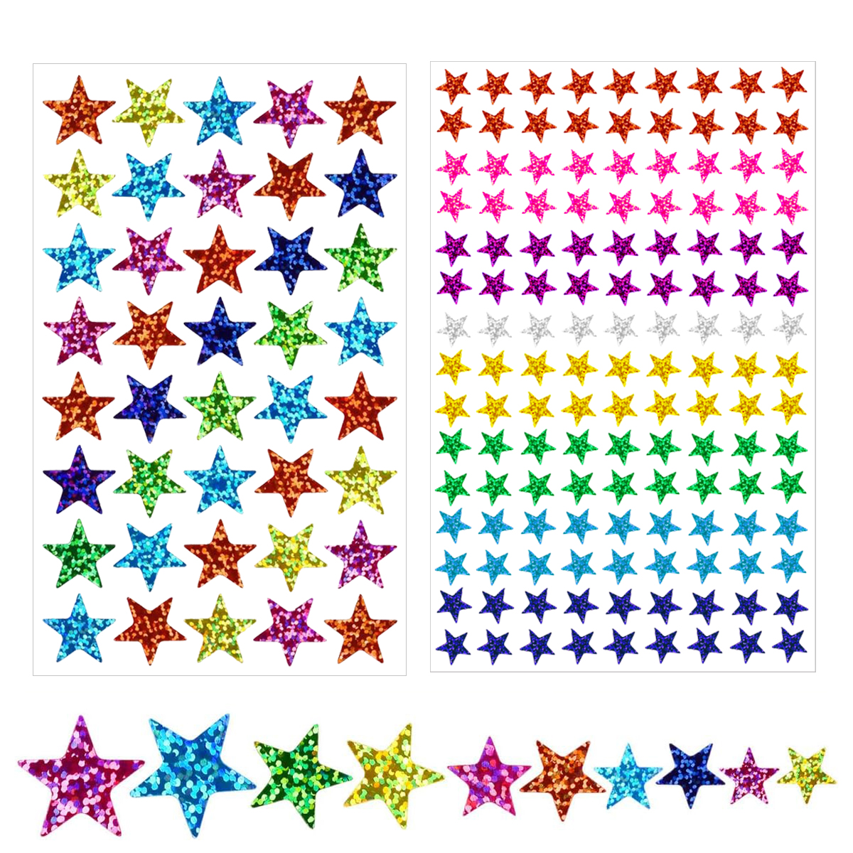 Glitter Vinyl Roll - 25 fogli adesivi stella 2040 pezzi