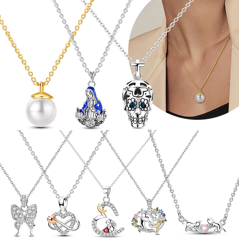 Pearl Trim Chain - Collana originale in argento sterling 925