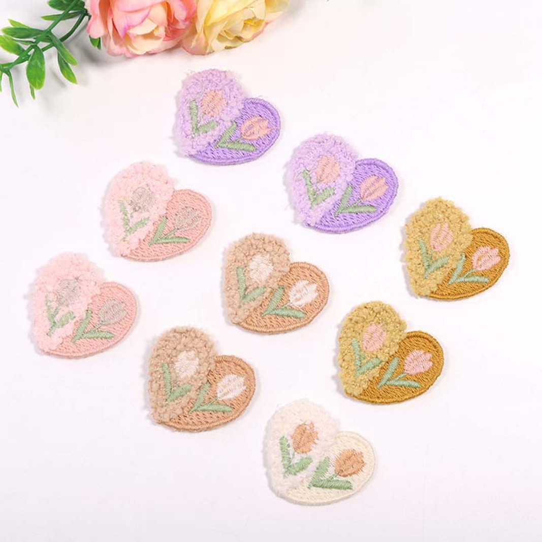 Applique Patch Flower - 10 pezzi di peluche di lana