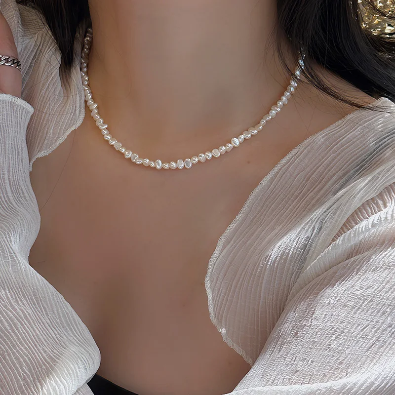 Pearl Trim Chain - Collane di Perle d'Acqua Dolce Barocche