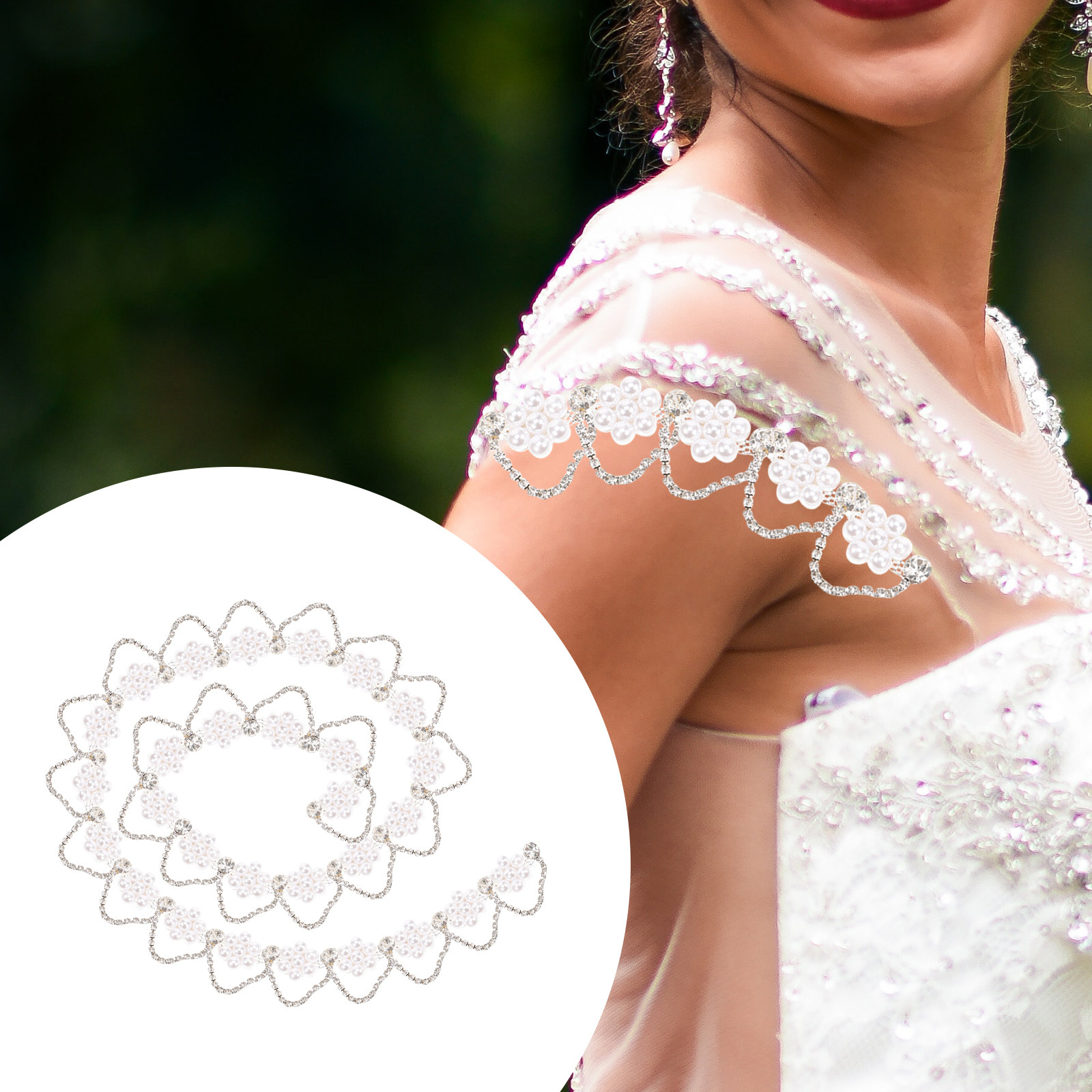 Pearl Trim Chain - Catena di Perle e Strass Premium