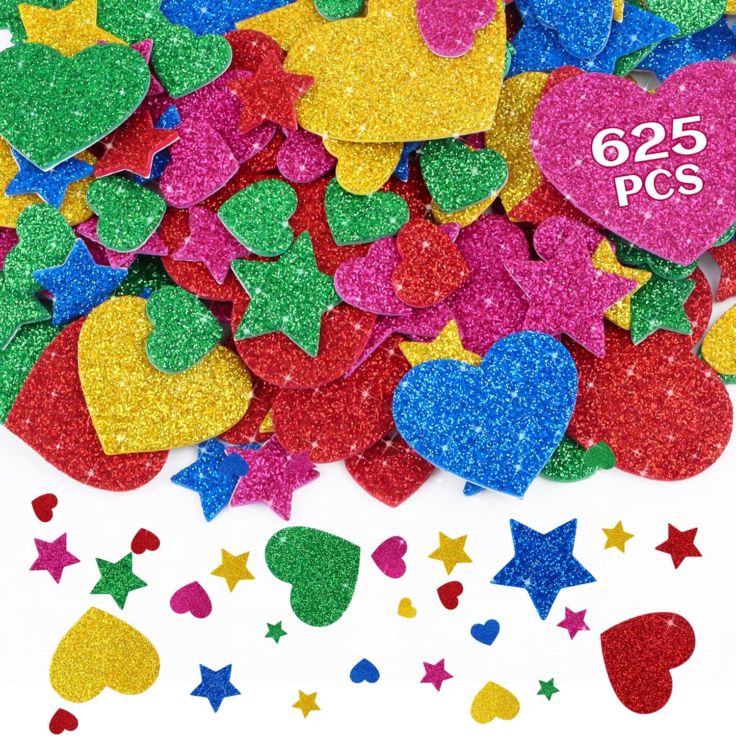 Glitter Vinyl Roll - 625 Pezzi Adesivi in Schiuma a