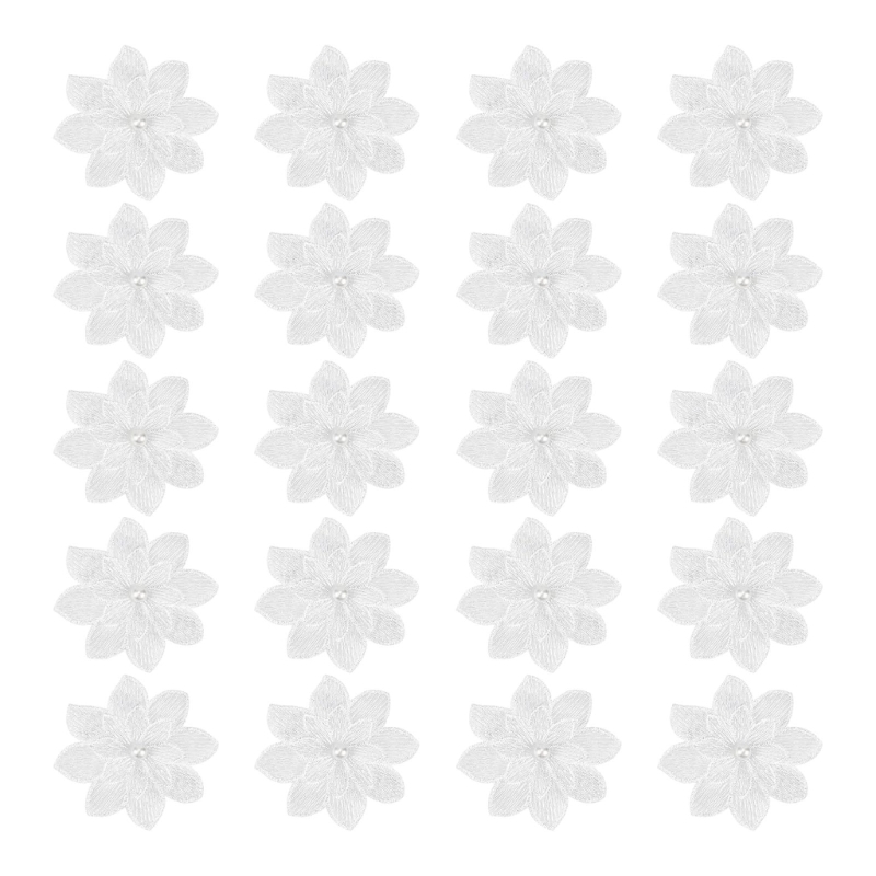 Applique Patch Flower - Confezione da 20 toppe decorative per