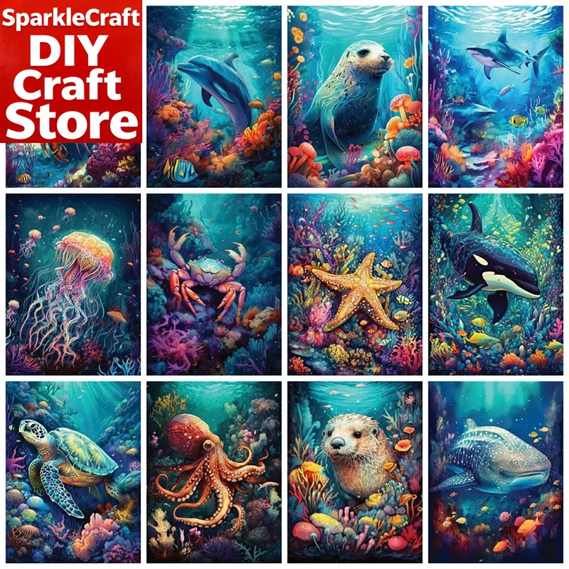 Embroidery Embellishments - Kit di pittura con diamanti quadrati
