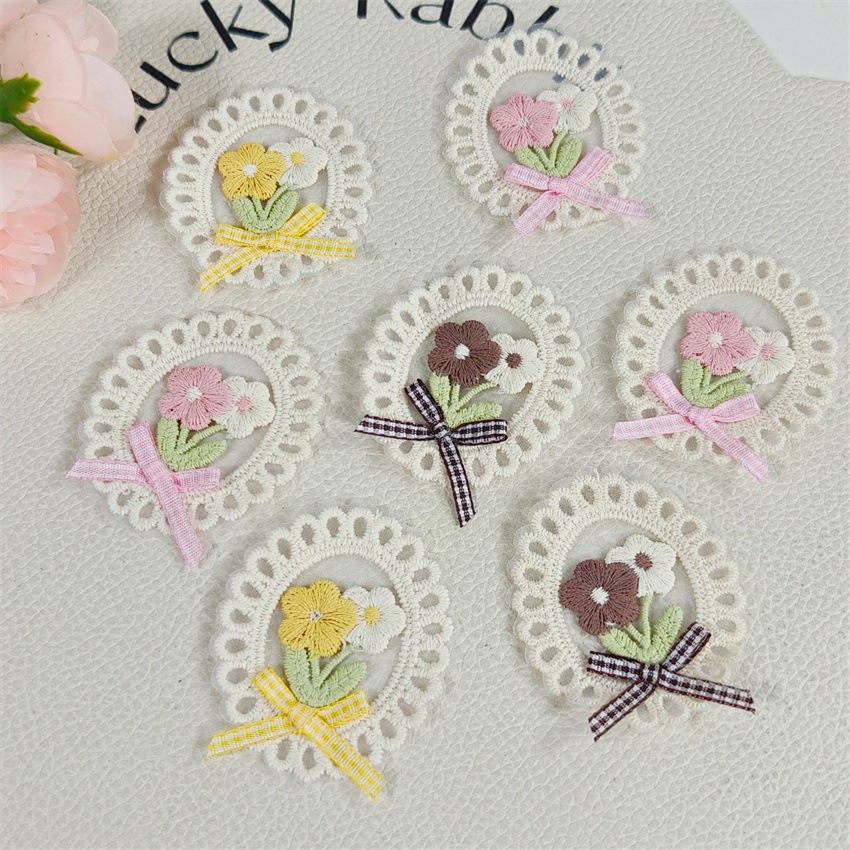 Applique Patch Flower - 10 Pezzi Nuovi Patch Ricamati a