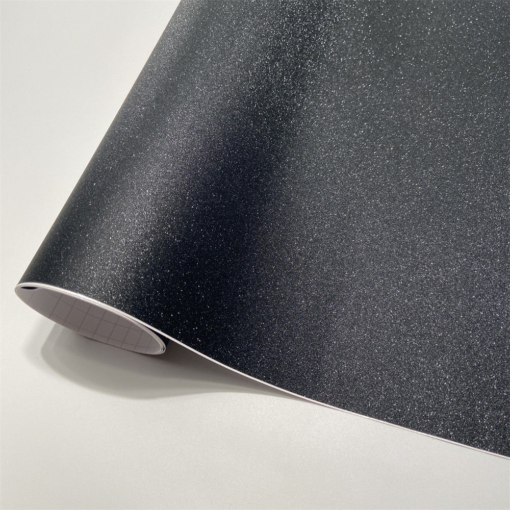 Glitter Vinyl Roll - Sandy Glitter Black Diamond Vinyl Wrap