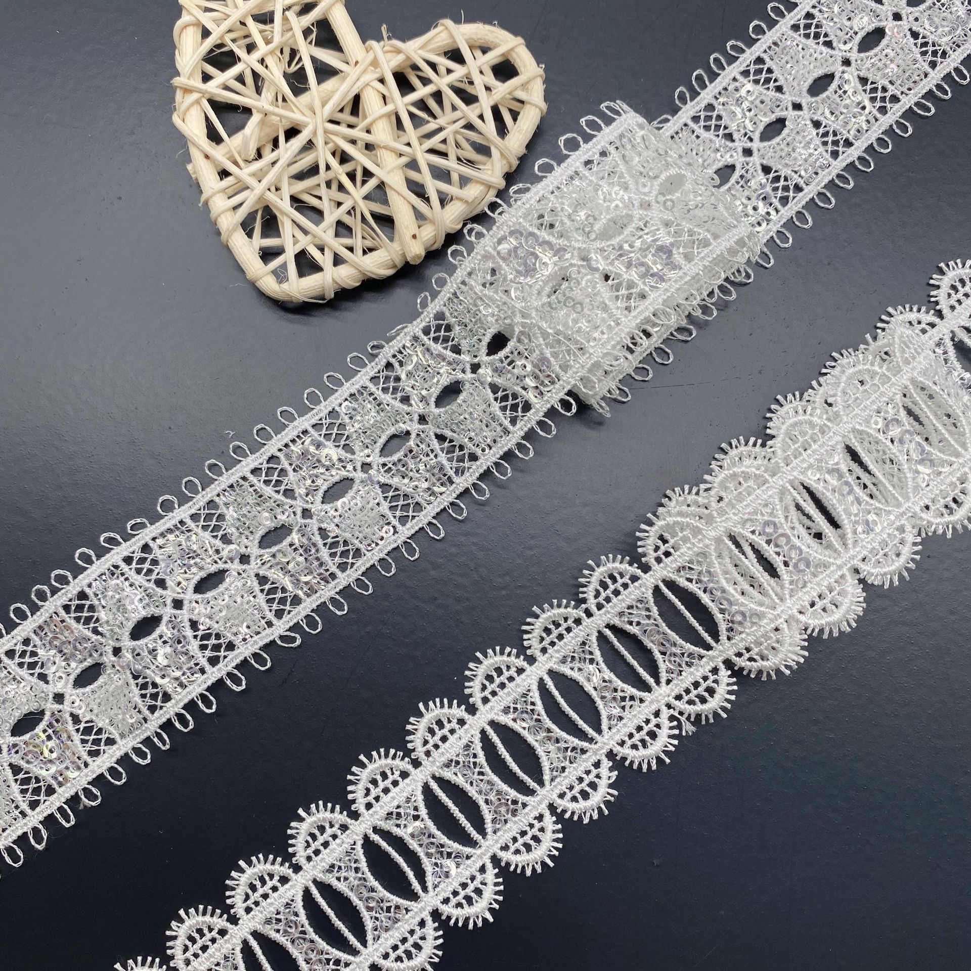 Lace Ribbon Trim - Paillettes indossabili vuote nastro in pizzo