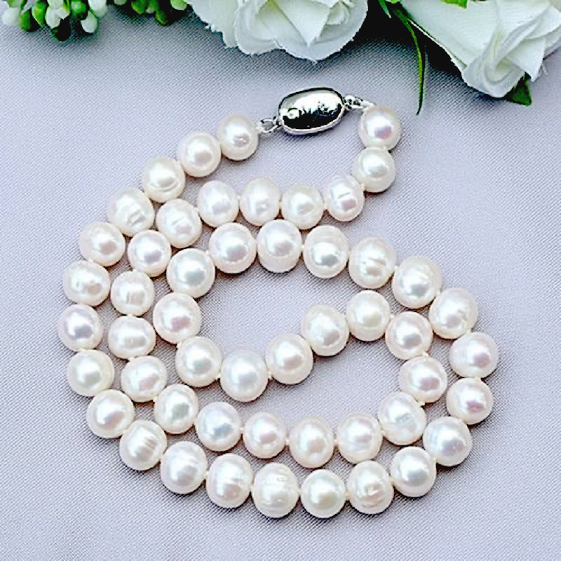 Pearl Trim Chain - Collana girocollo in argento sterling 925