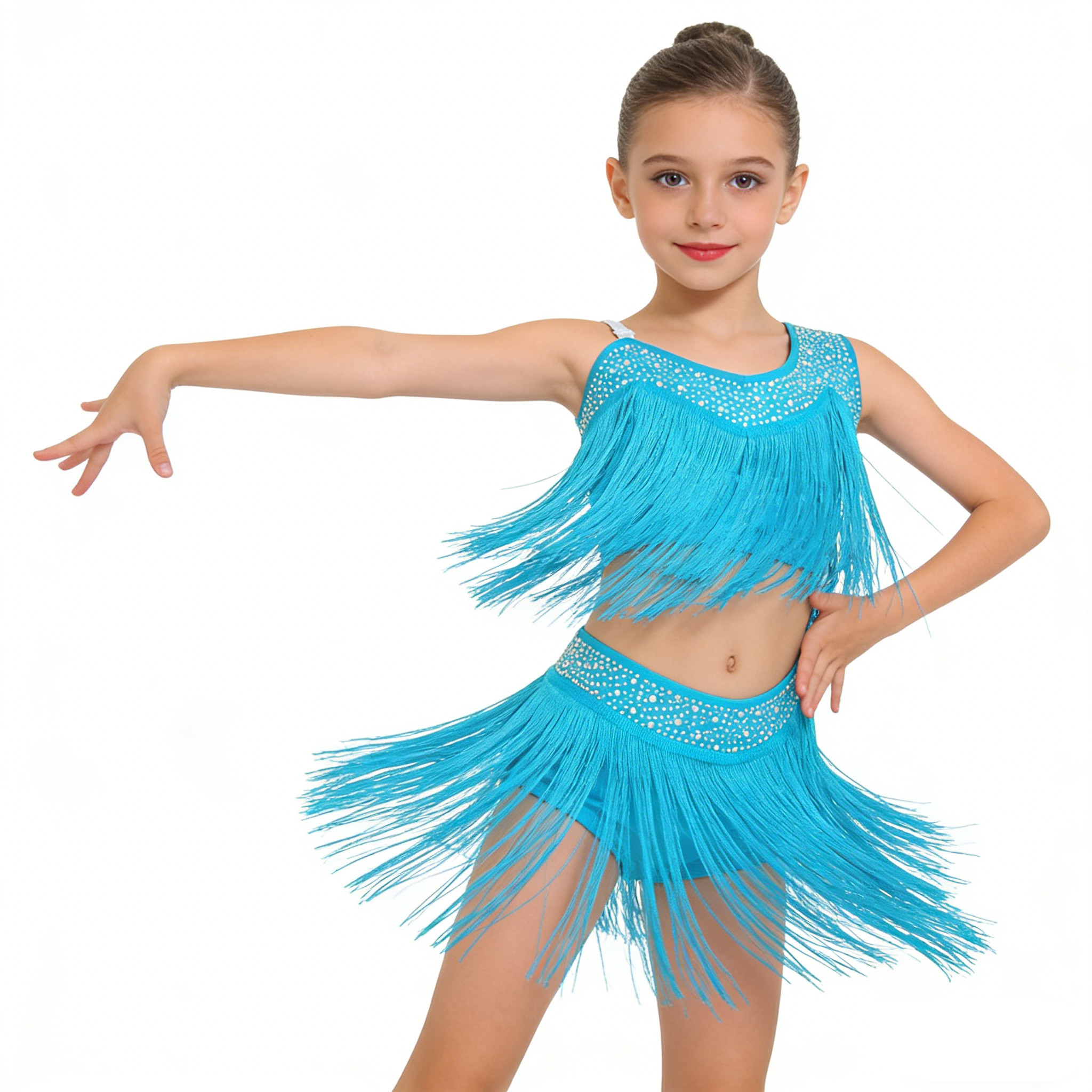 Rhinestone Banding Trim - Vestito da ballo latino jazz per