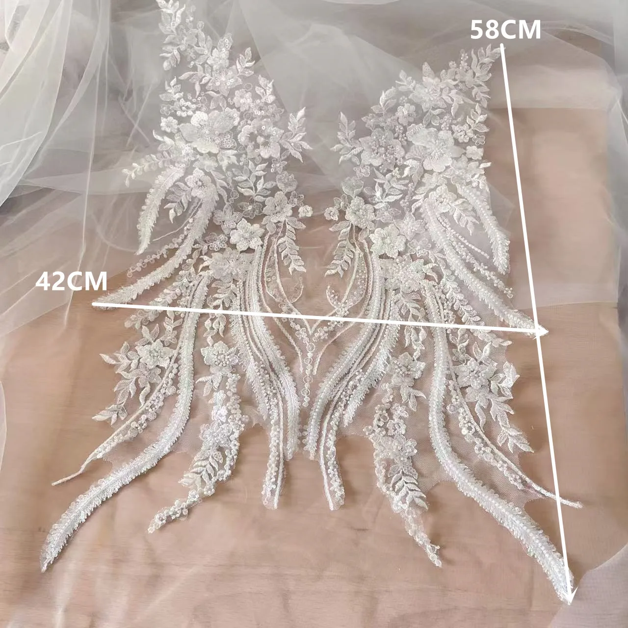 Applique Patch Flower - Nuove paillettes in rilievo Specchio di