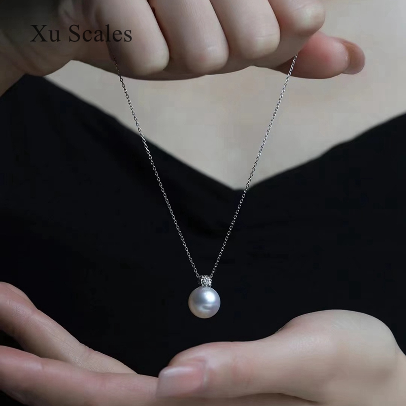 Pearl Trim Chain - Ciondolo perla naturale 9-11mm S925 argento