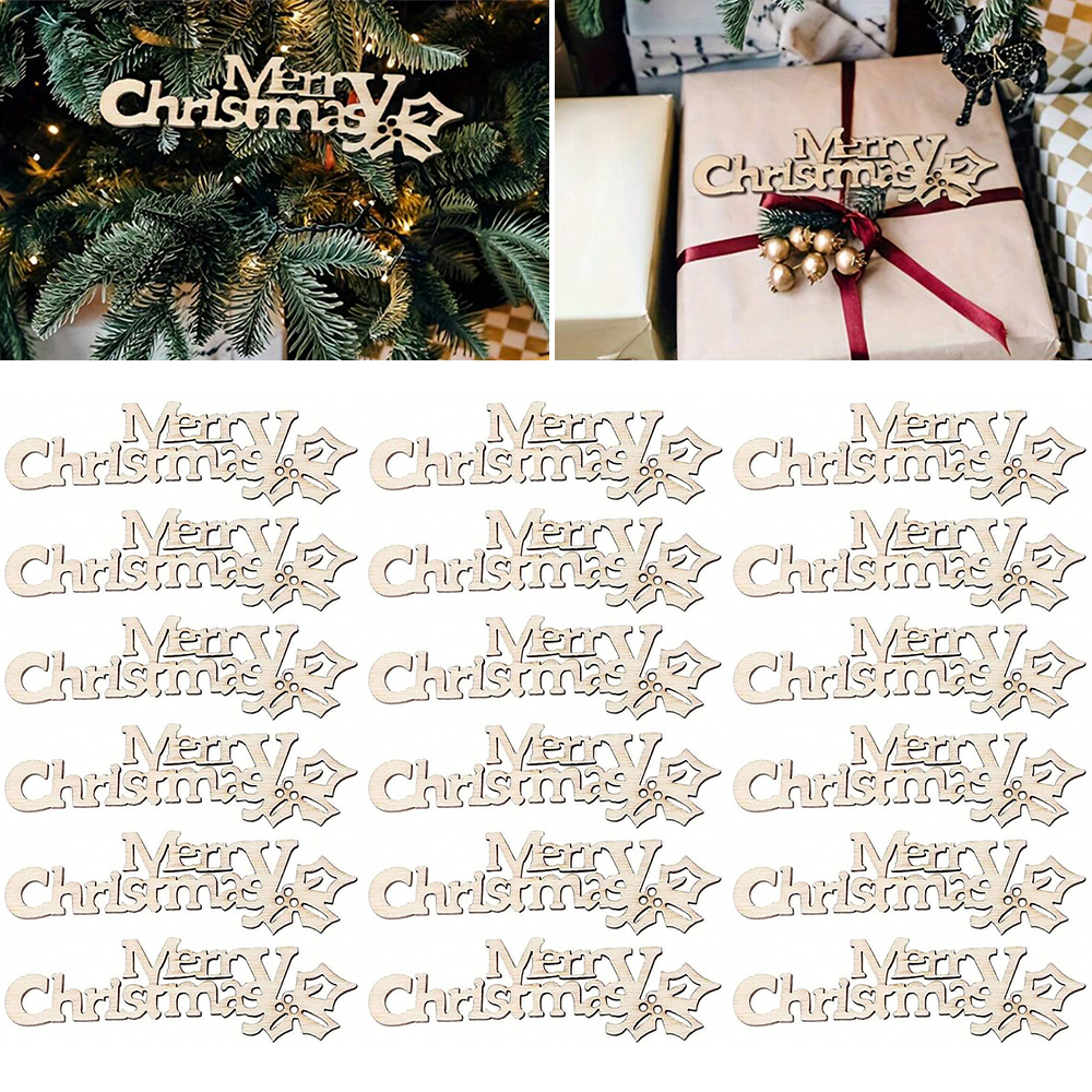 Christmas Craft Embellishment - 10/20/100 pz Buon Natale Ritaglio di