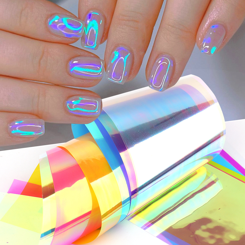 Glitter Vinyl Roll - 8 pz Olografica Aurora Pellicola Per