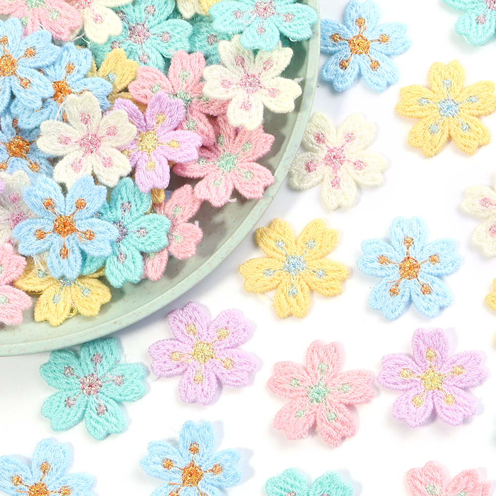 Applique Patch Flower - 20 pz/lotto Colorato 2.4 cm Ricamo