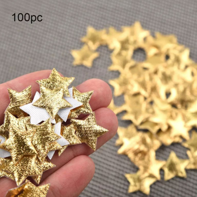 Christmas Craft Embellishment - 100 pezzi stelle oro/argento per decorazioni