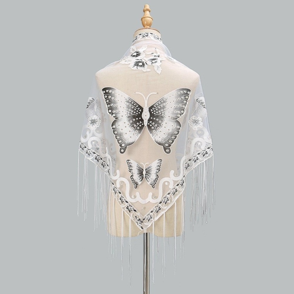Sciarpa di Lusso in Pizzo Flor - Tassel Fringe Trim recensione e prezzo