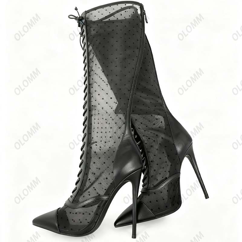 Olomm Stivali artigianali in r - Guipure Lace Panel recensione e prezzo