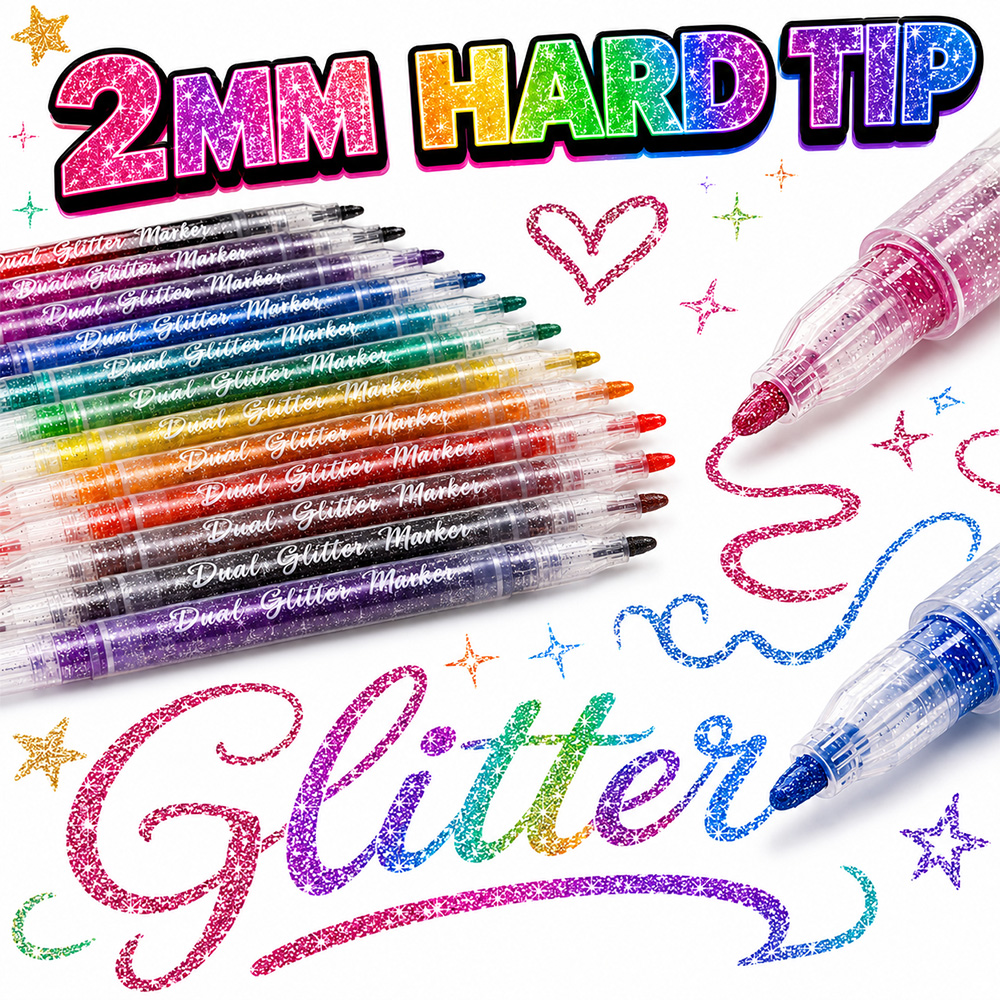 Set di 12 Pennarelli Glitterat - Glitter Vinyl Roll recensione e prezzo