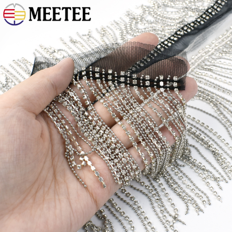 2/4/10Yards Meetee 9cm strass  - Beaded Trim Fringe recensione e prezzo