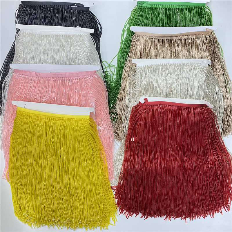 2metros/lot 30cm di larghezza  - Beaded Trim Fringe recensione e prezzo