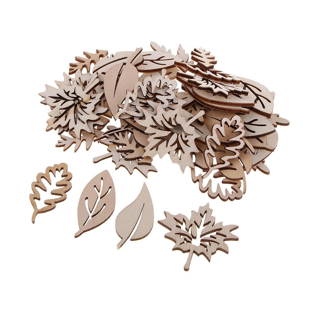 50 pezzi di foglie di legno ab - Christmas Craft Embellishment recensione e prezzo
