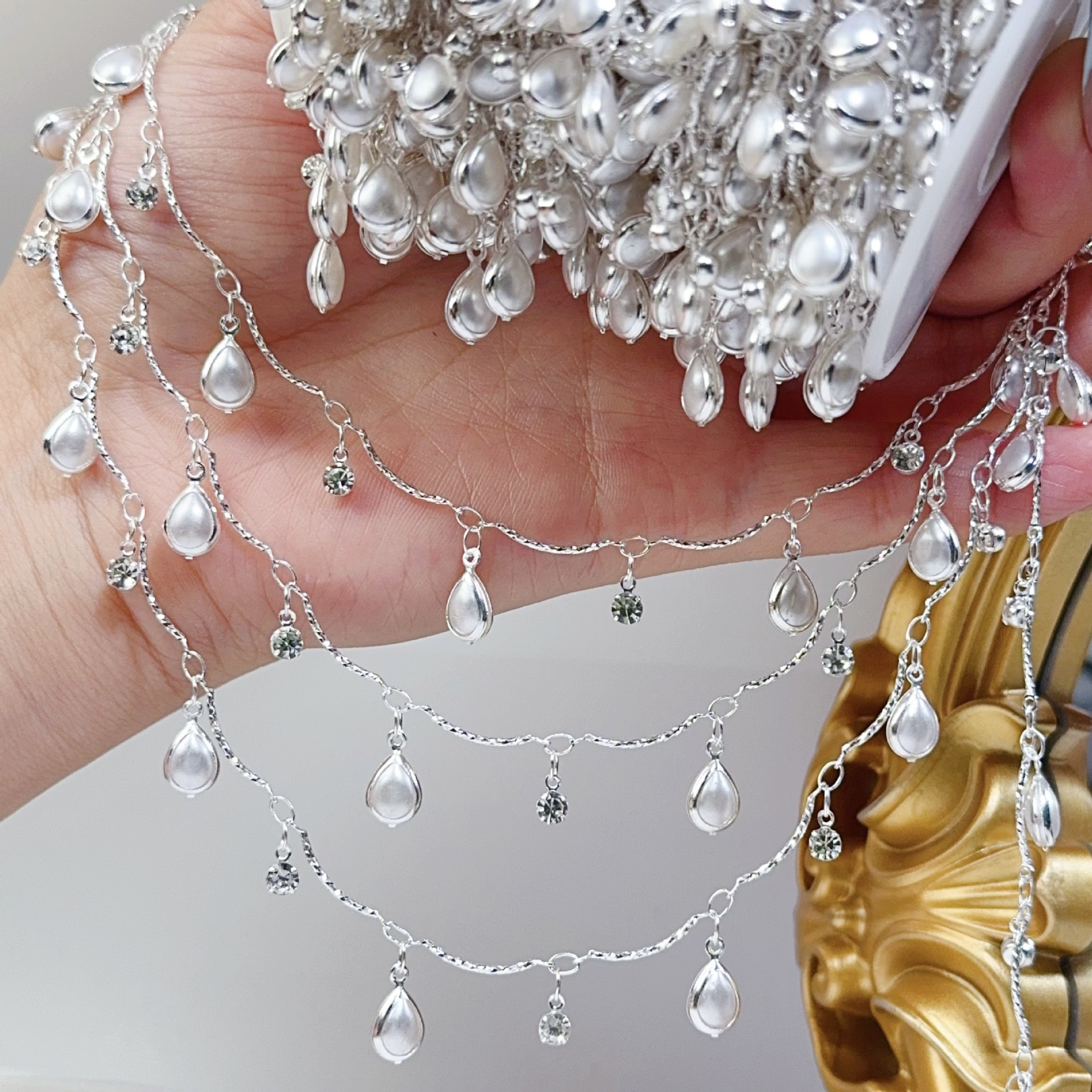 0.5/1/2M Squisito ciondolo bas - Pearl Trim Chain recensione e prezzo