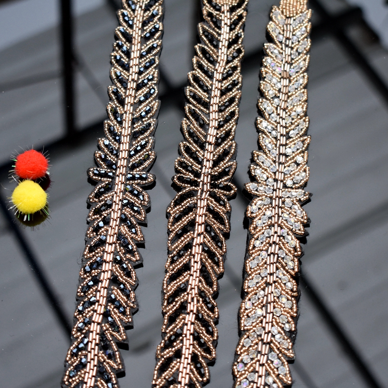 Lungo foglia foglie fatti a ma - Beaded Trim Fringe recensione e prezzo