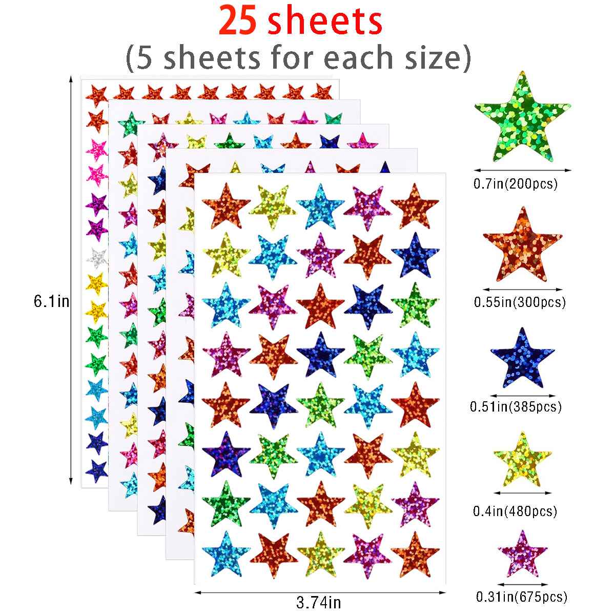 25 fogli adesivi stella 2040 p - Glitter Vinyl Roll recensione e prezzo
