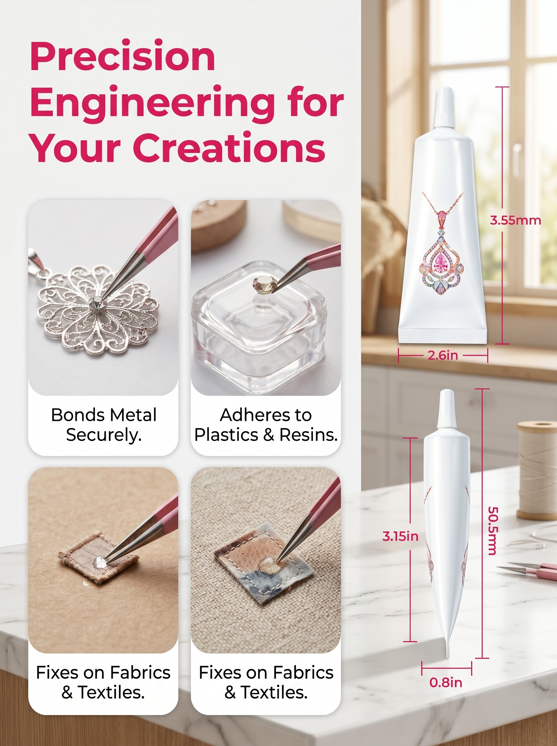 3 pezzi di colla trasparente e - Embellishment Glue Craft recensione e prezzo