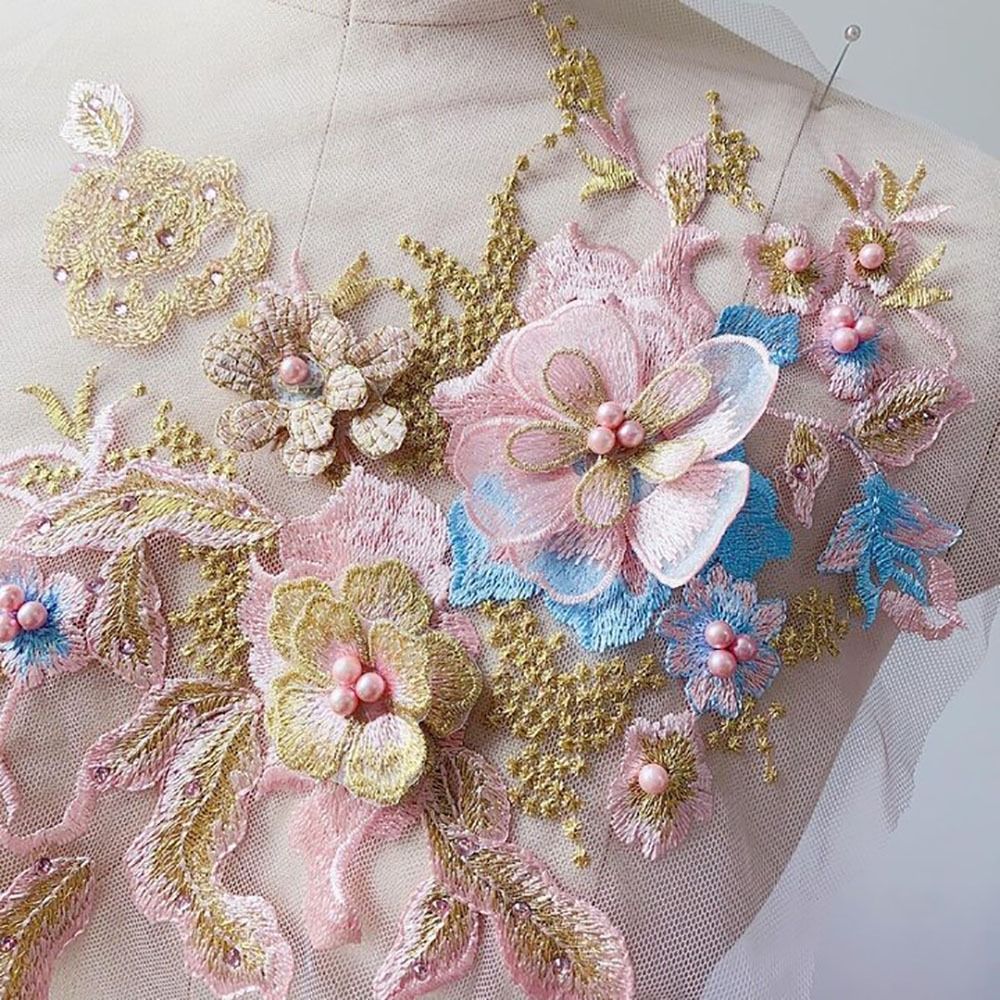Fiori 3D Tessuti di pizzo con  - Applique Patch Flower recensione e prezzo