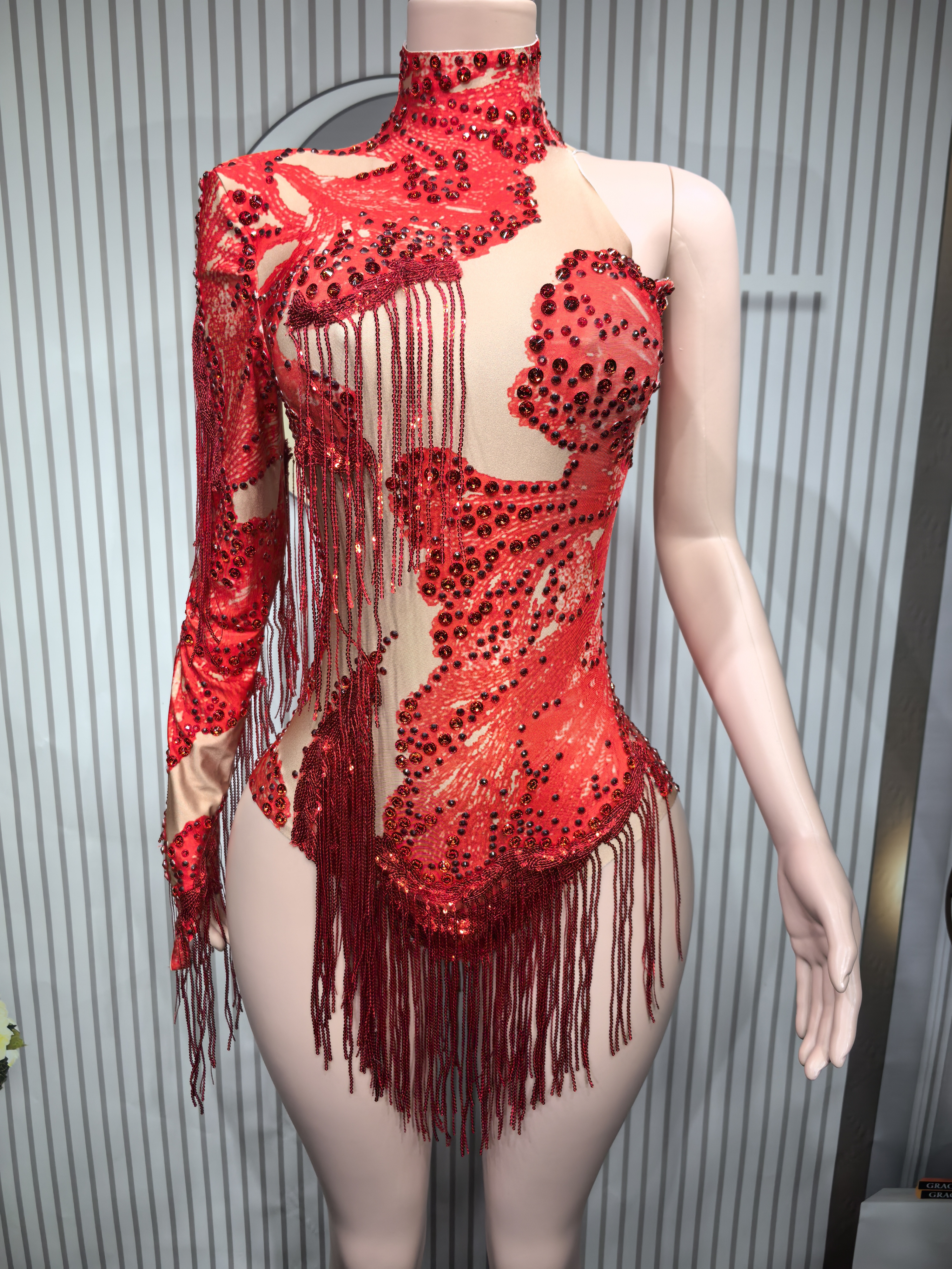 Body attillato sexy Cantante B - Rhinestone Banding Trim recensione e prezzo
