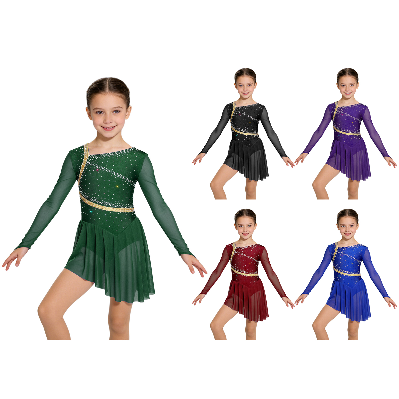 Vestito da Danza Contemporanea - Rhinestone Banding Trim recensione e prezzo