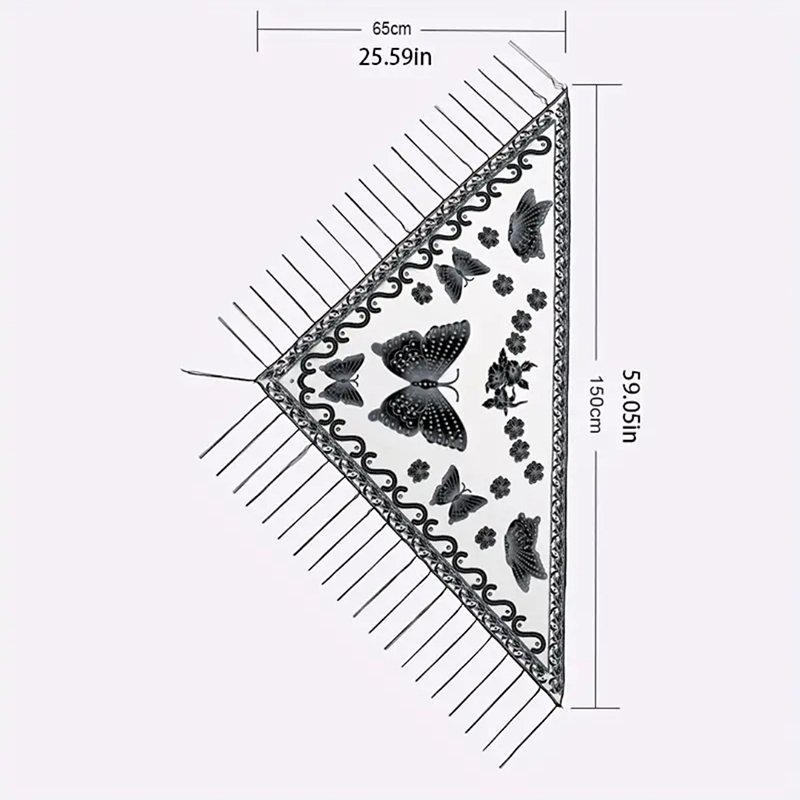 Sciarpa a triangolo di moda Fa - Tassel Fringe Trim recensione e prezzo