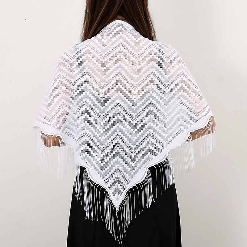 Sciarpa triangolare con nappe  - Tassel Fringe Trim recensione e prezzo