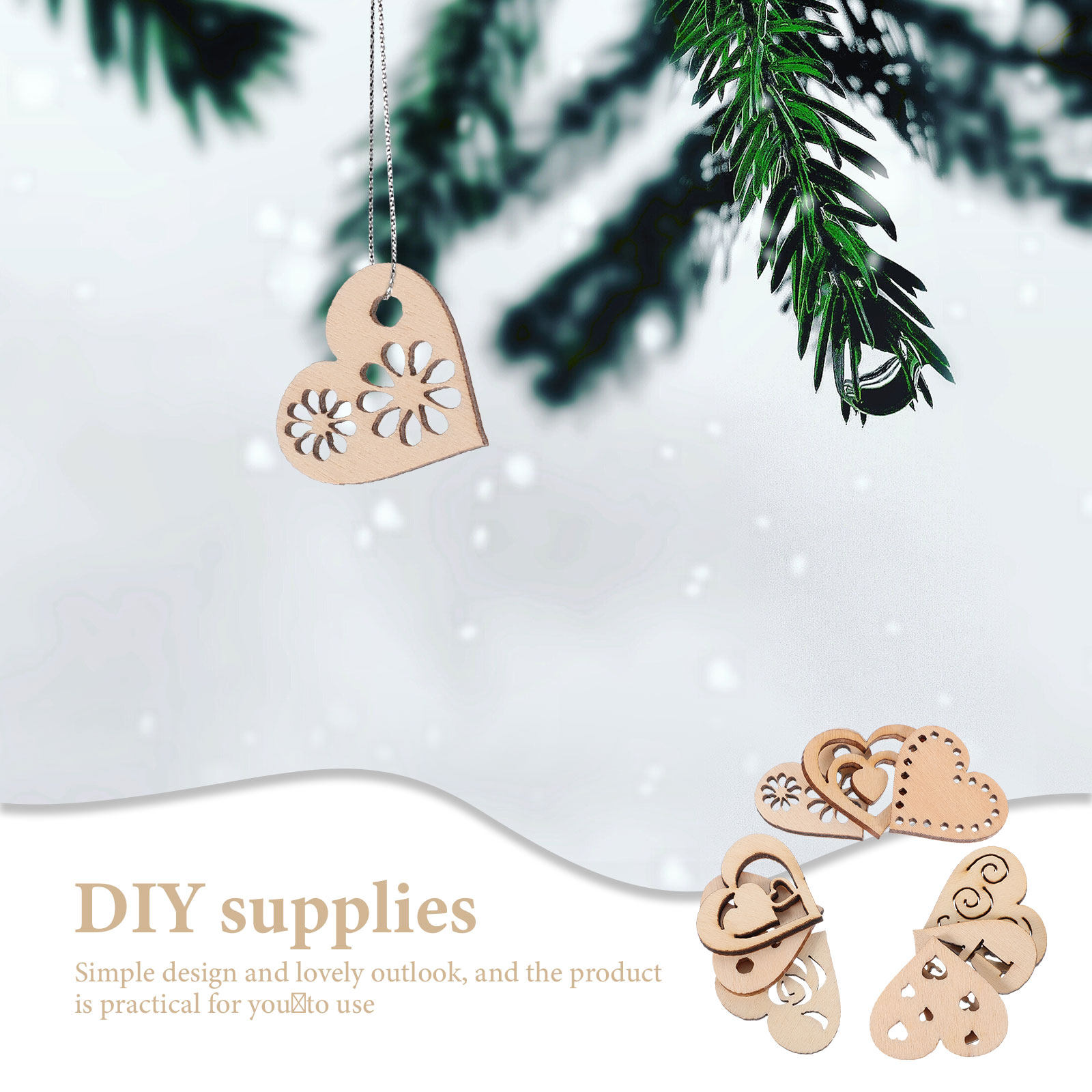 Set di 1 Pezzo di Cuori in Leg - Christmas Craft Embellishment recensione e prezzo