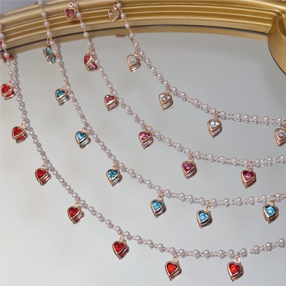 Catena in Ottone con Cuori di  - Pearl Trim Chain recensione e prezzo
