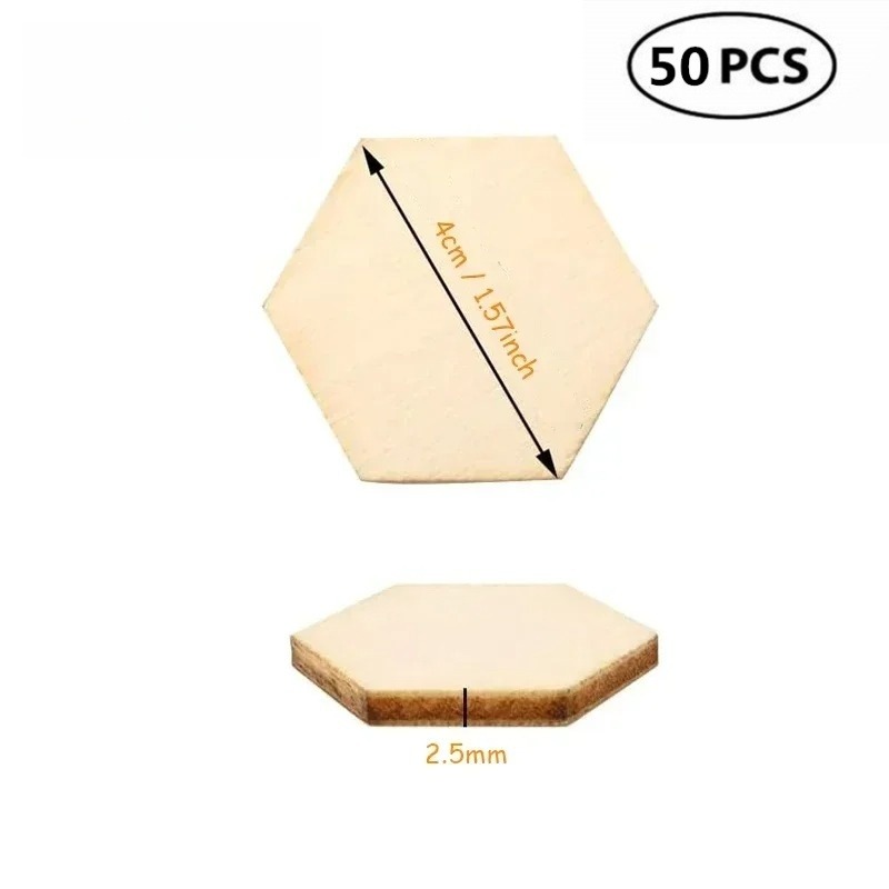 50 pezzi 4 cm pezzi esagonali  - Embellish Craft recensione e prezzo