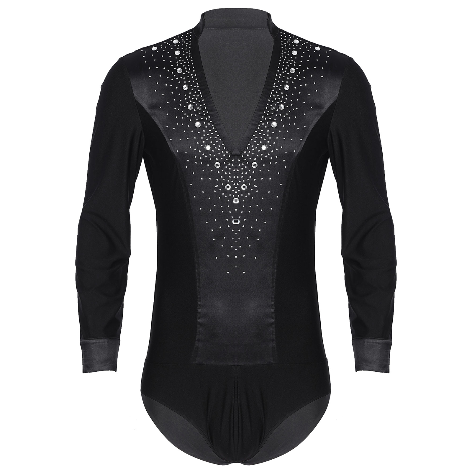 Camicia da body da ballo latin - Rhinestone Banding Trim recensione e prezzo