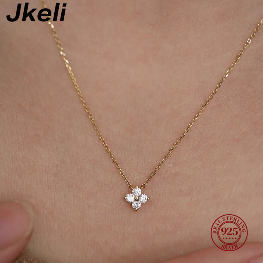 Jkeli 925 sterling silver plac - Pearl Trim Chain recensione e prezzo