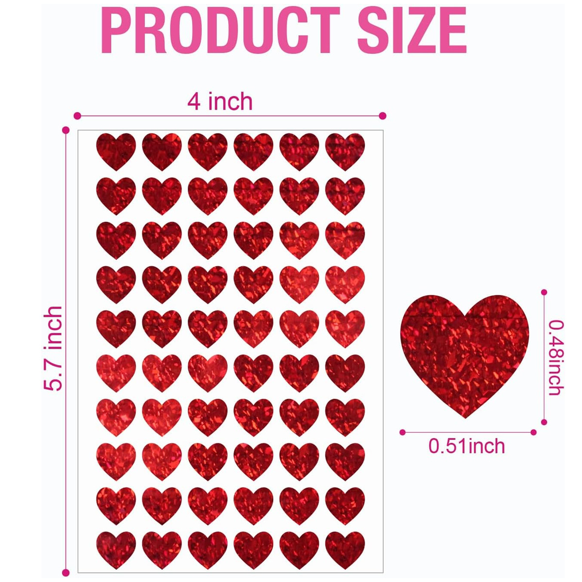 600 Pezzi di Adesivi a Cuore R - Glitter Vinyl Roll recensione e prezzo