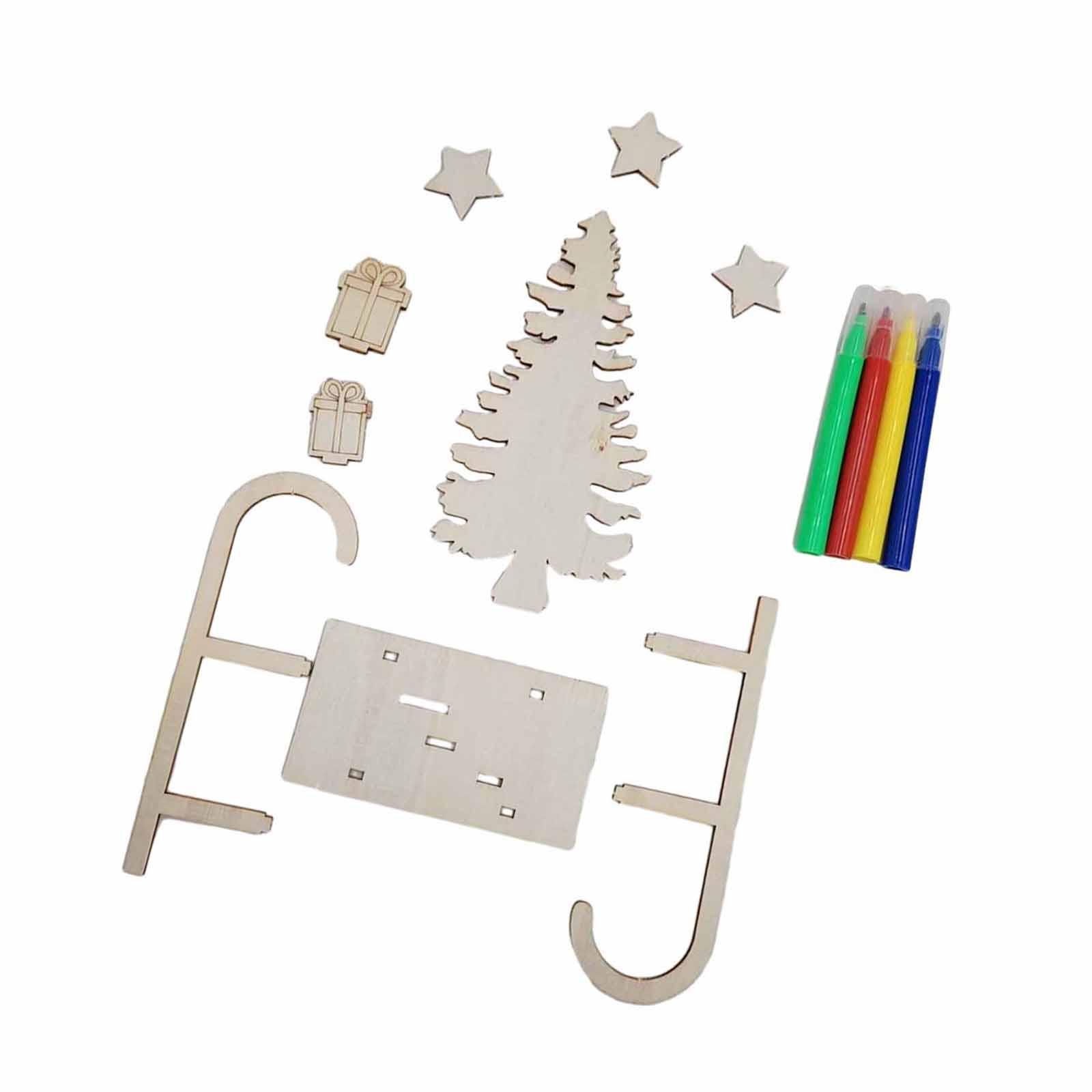 3x Slitta di Natale in Legno F - Christmas Craft Embellishment recensione e prezzo